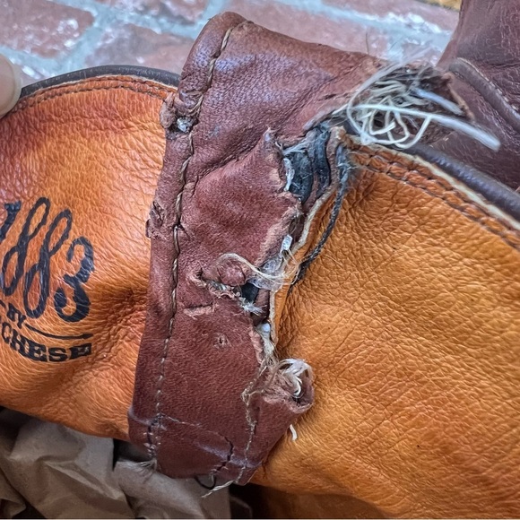 Lucchese 1883 Bart N1596 Leather Western Cowboy Boots Brown Cowhide Handmade 10D - Picture 14 of 16